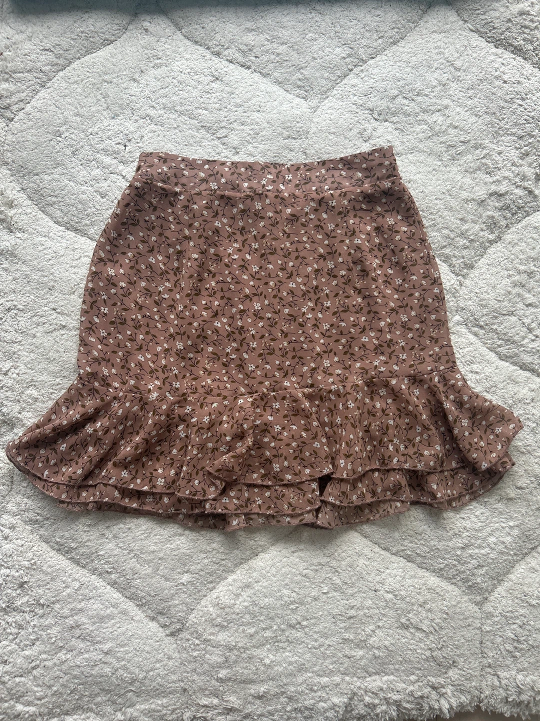 Floral Ruffle Skirt - Size Small