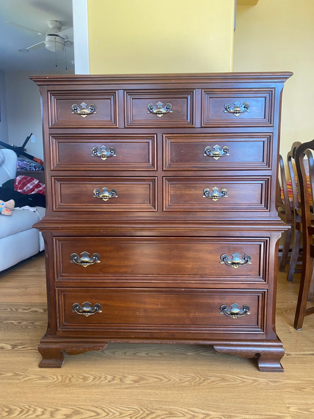 Solid Cherry Gibbard Tallboy Dresser (CAN DELIVER)