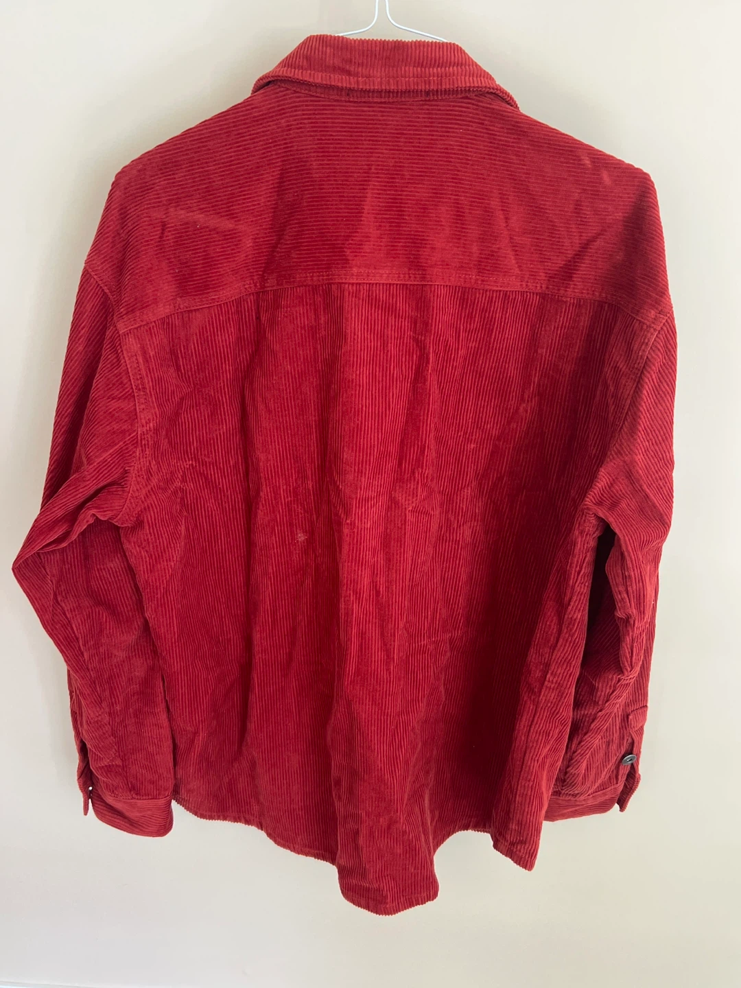 Forever 21 Men's Red Corduroy Button-Up Shirt Jacket - Size L - photo 3