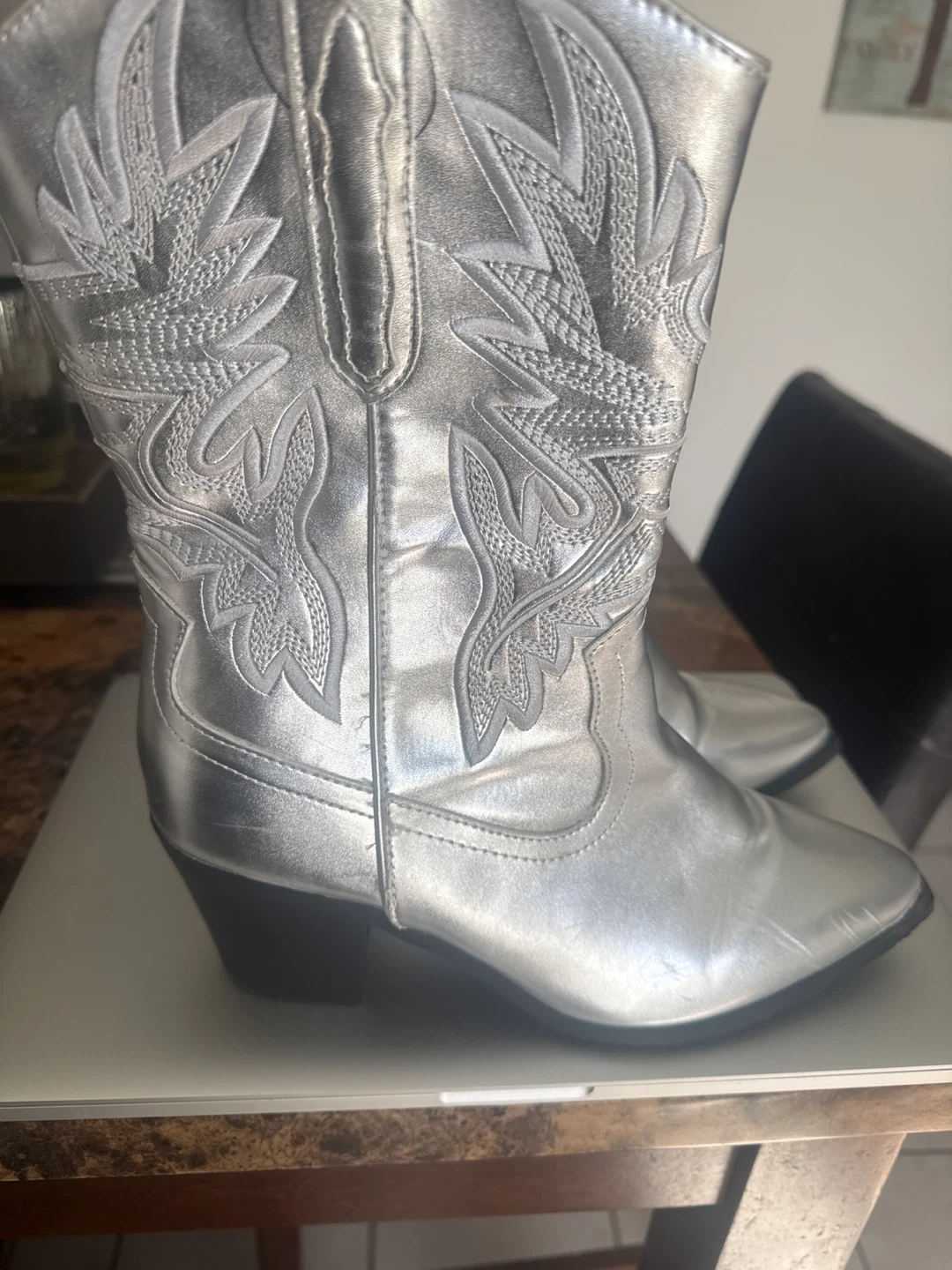 Silver Western Cowboy Boots - photo 2