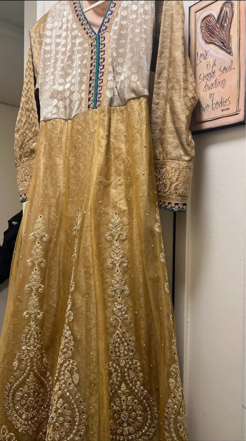 Gold Embellished Maxi Dress - photo 3