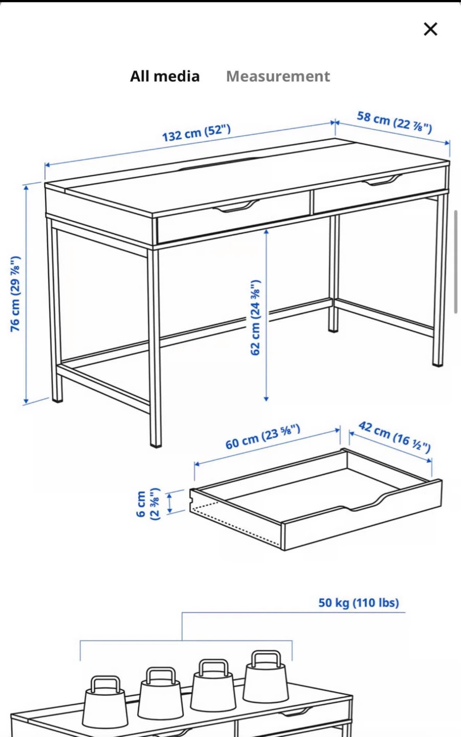 Modern White Desk with Storage - photo 5