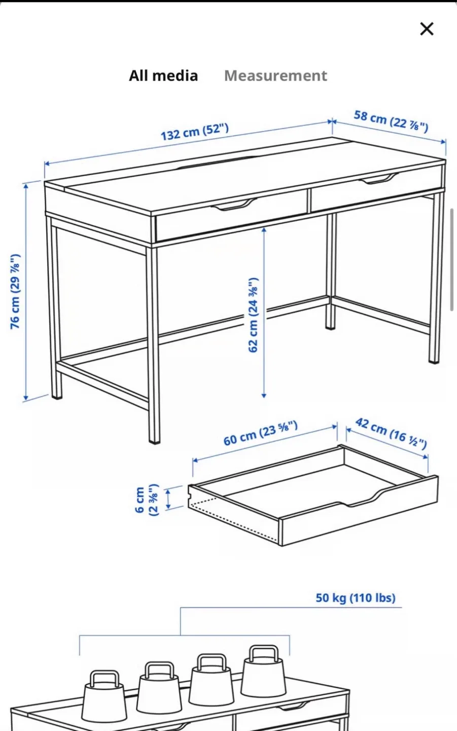 Modern White Desk with Storage - photo 5