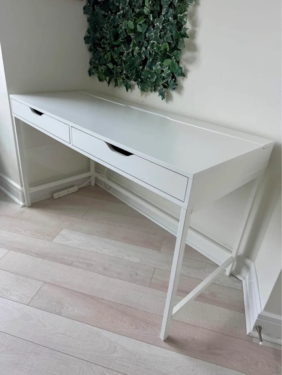 Modern White Desk with Storage - photo 2