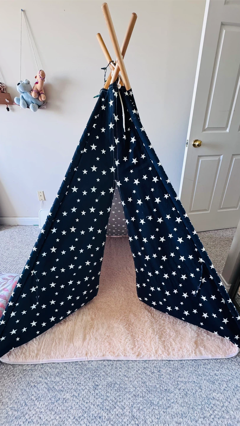 Children's Star Print Teepee Tent