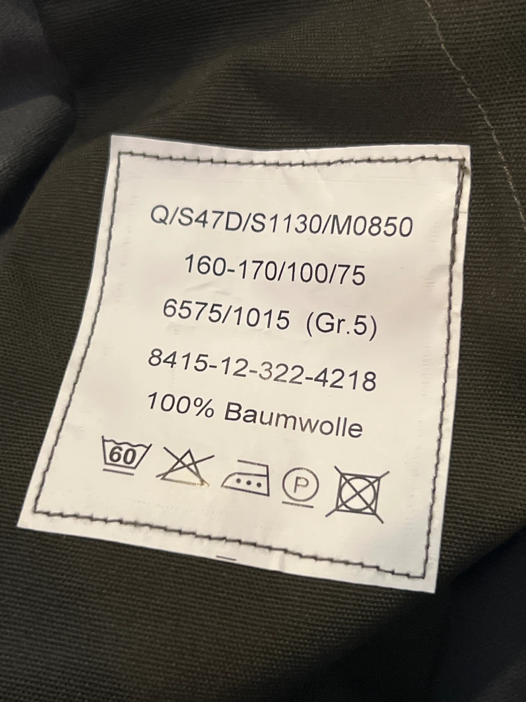 Men's Cargo Pants - 100% Cotton - Size 160-170/100/75 - photo 5