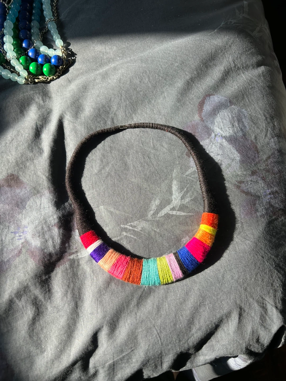 🌱Handmade Colourful Yarn Necklace - photo 3