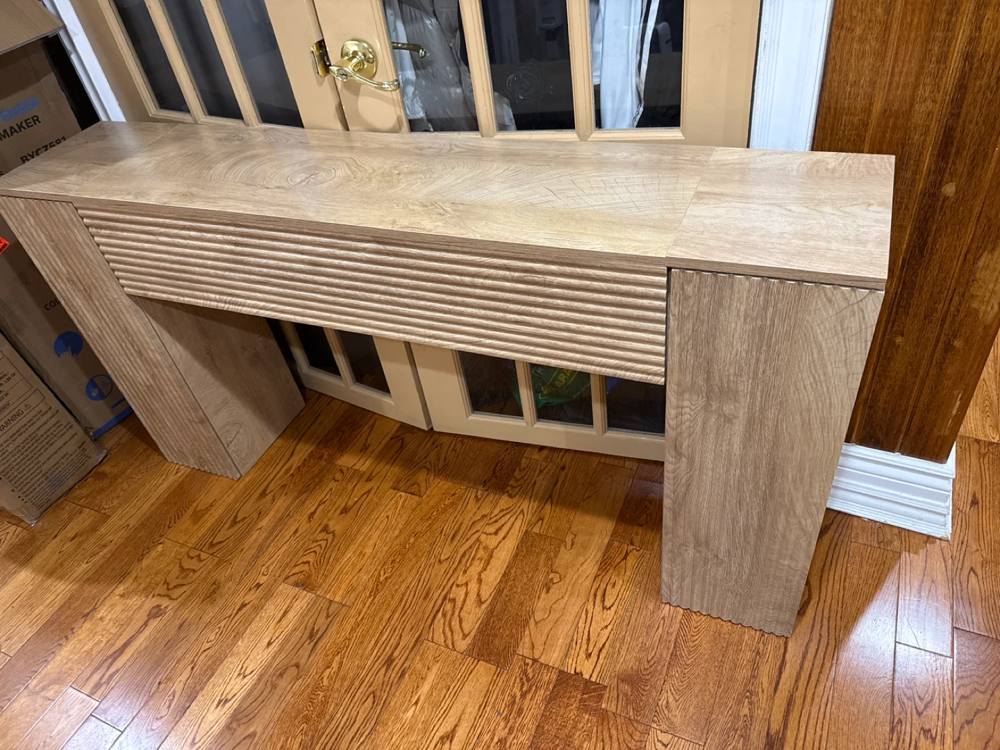 Modern Oak Console Table with Storage