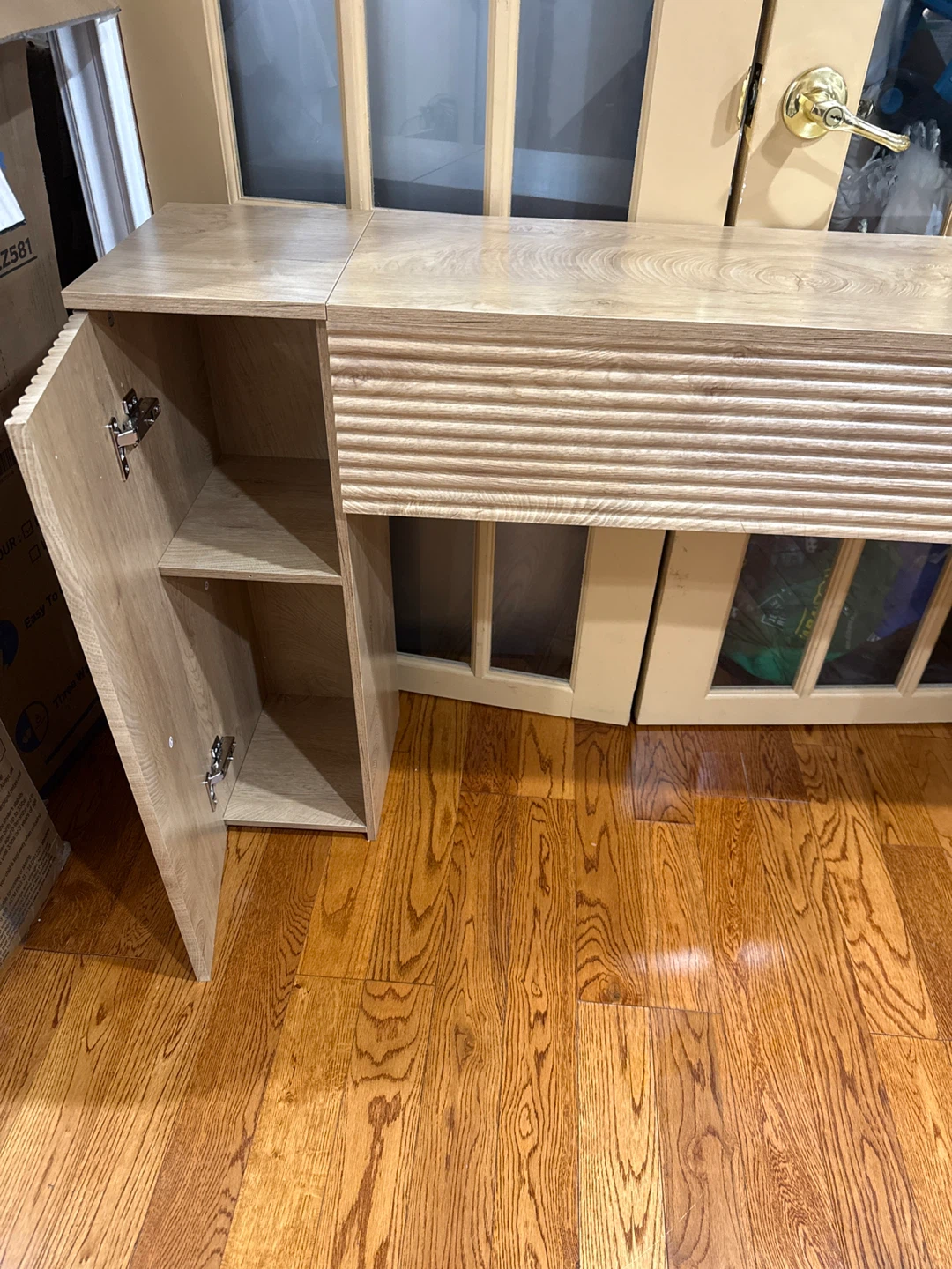 Modern Oak Console Table with Storage - photo 2