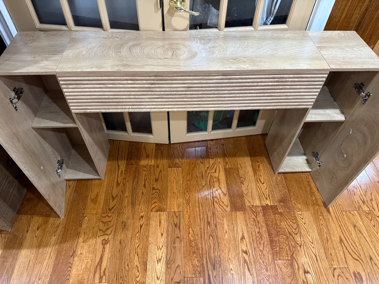 Modern Oak Console Table with Storage - photo 4