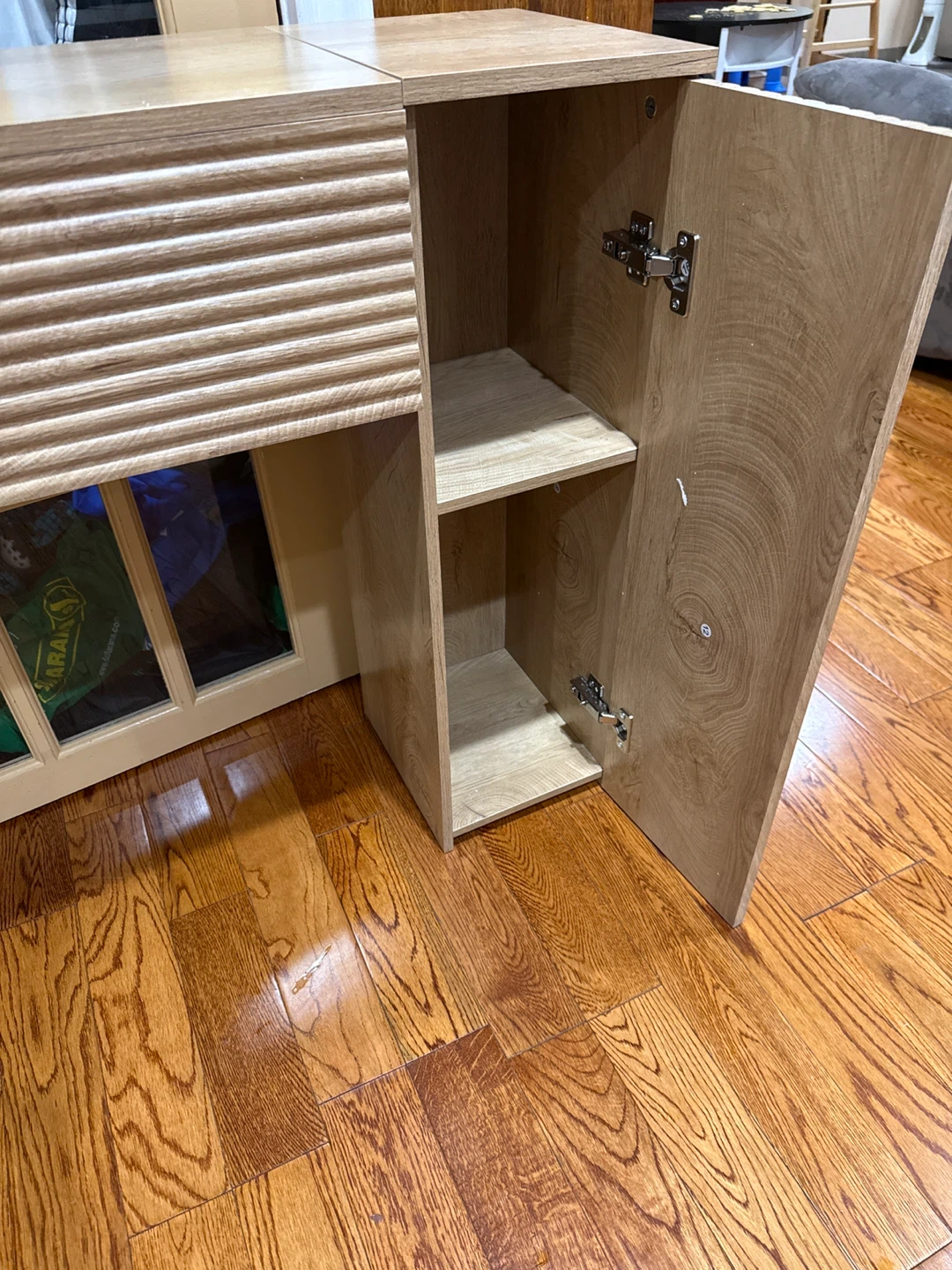 Modern Oak Console Table with Storage - photo 3
