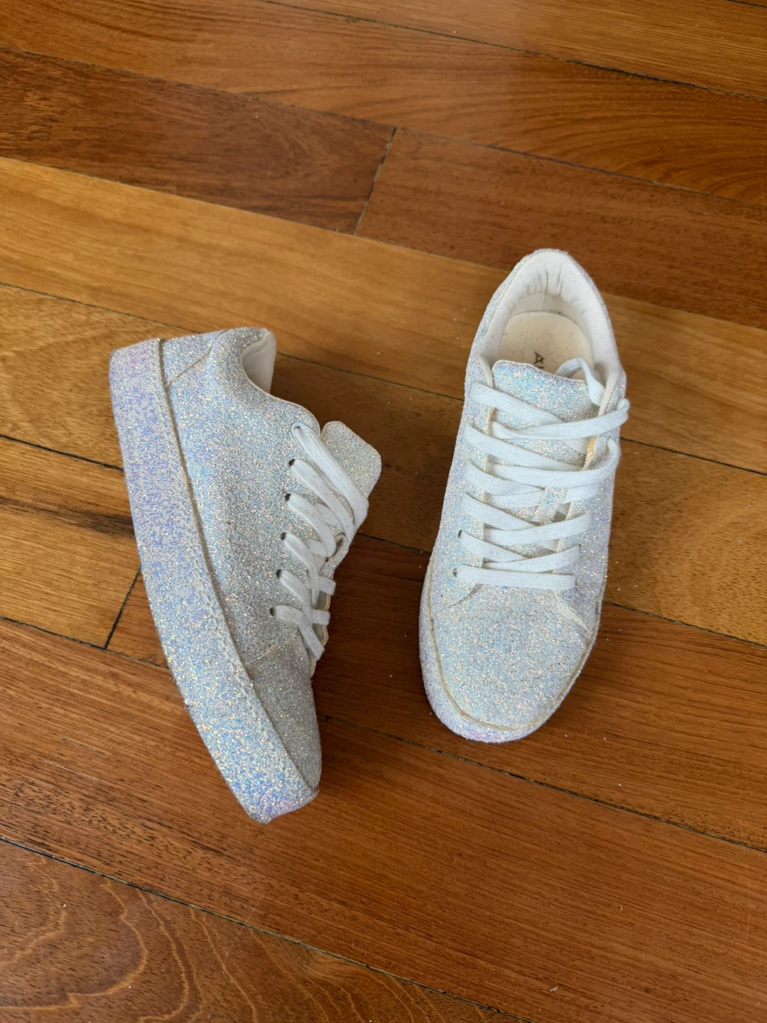 Sparkly White Sneakers