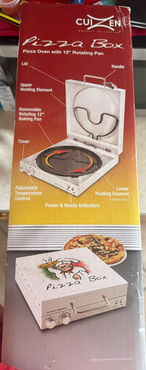 Cuisin Pizza Box Pizza Oven with 12" Rotating Pan - photo 2