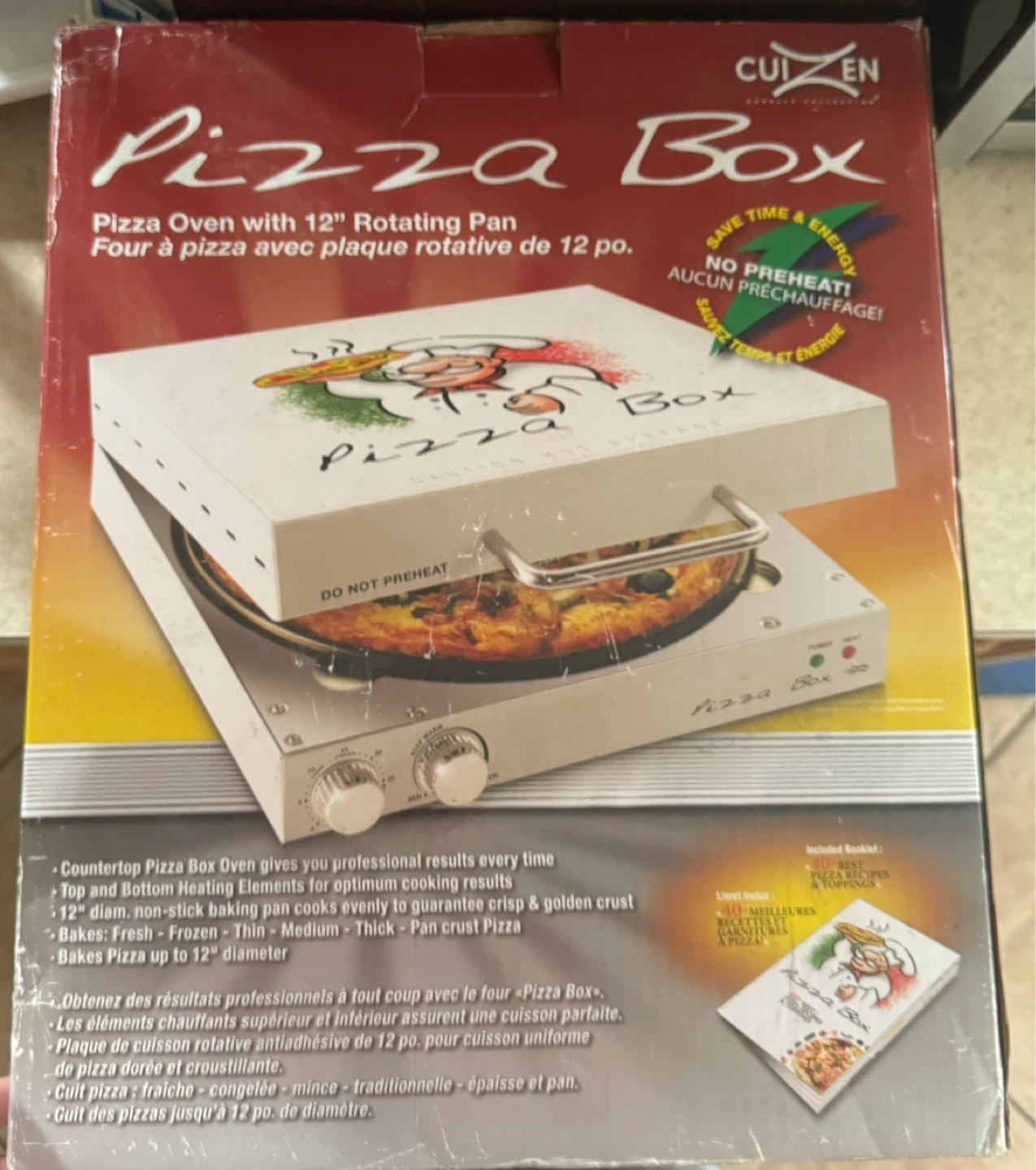 Cuisin Pizza Box Pizza Oven with 12" Rotating Pan - photo 3