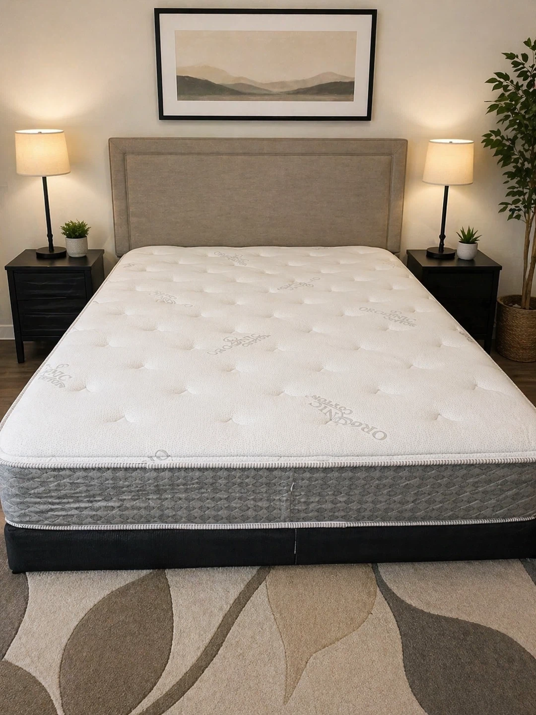 QUEEN SIZE BED SET (NEUTRAL BEIGE COLOR)
