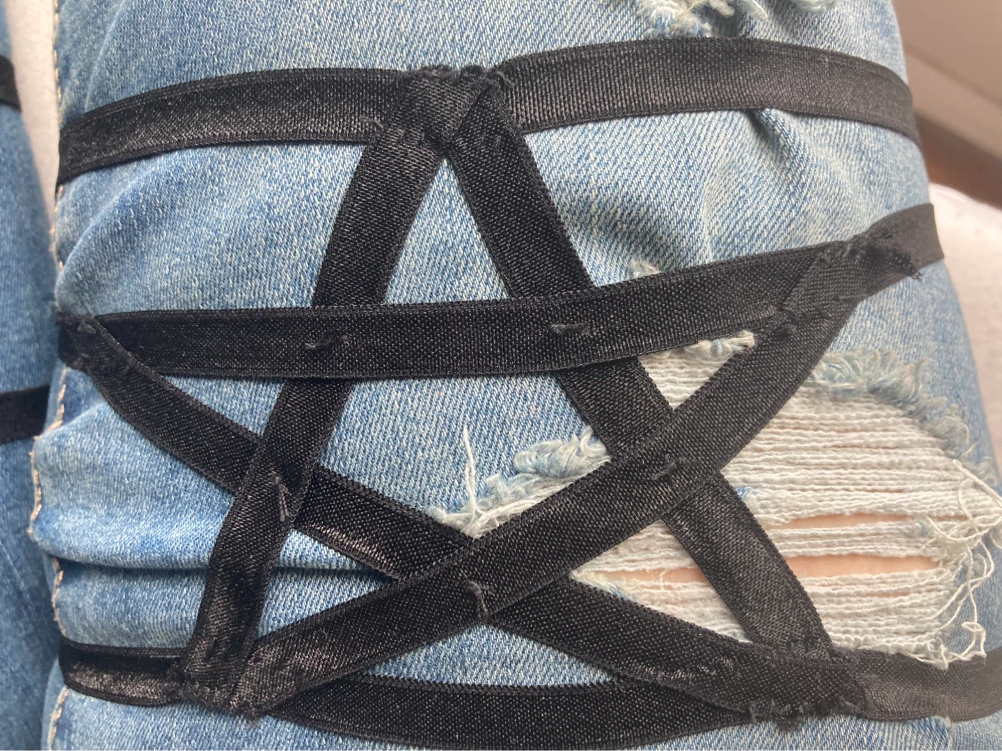 Black Star / Pentagram Thigh Garters (2) - photo 3