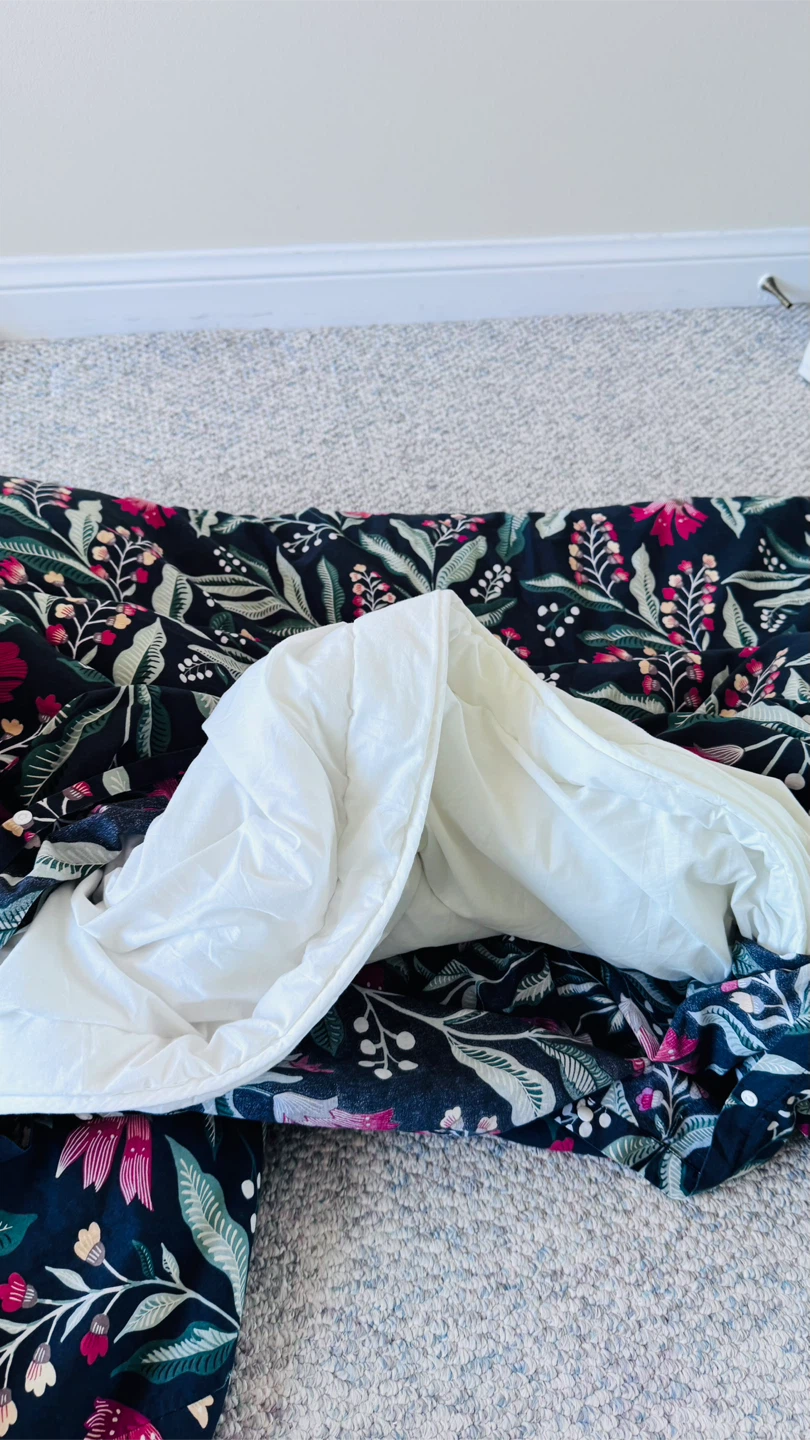 Duvet and cover cover with floral print - photo 4