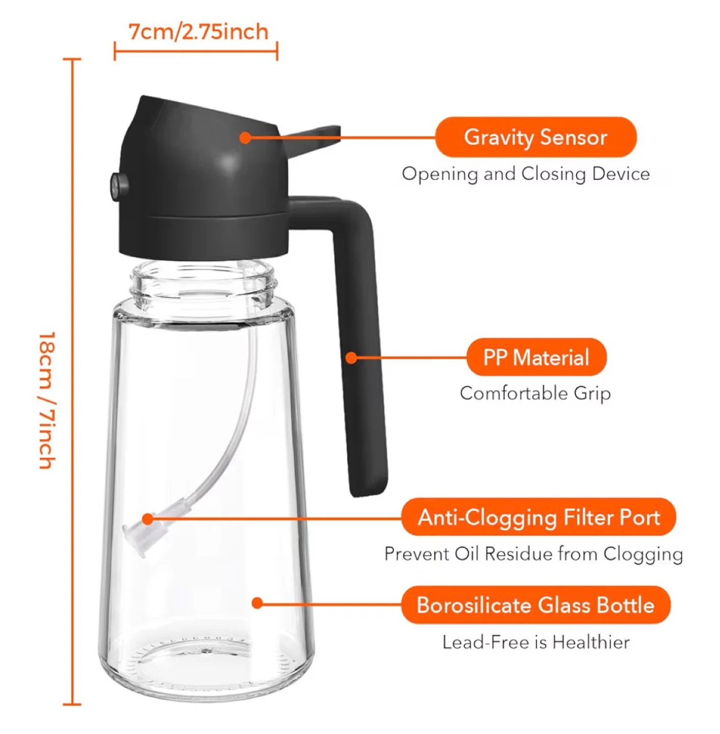 2-in-1 Oil Sprayer and Dispenser 470 ml - photo 2