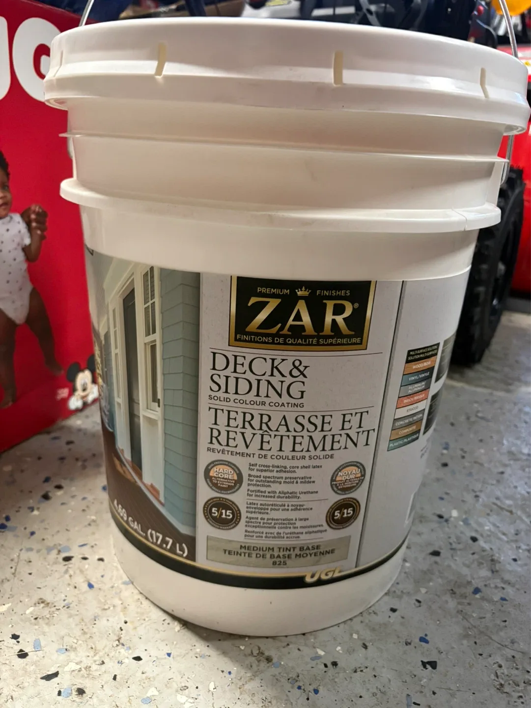 ZAR Deck & Siding paint Solid Colour Coating 4.69 Gallon