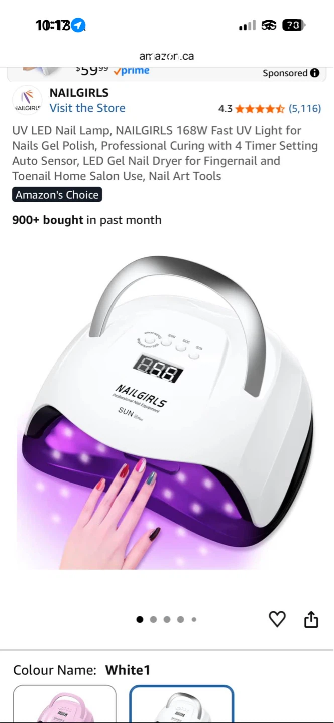 NAILGIRLS 168W UV LED Nail Lamp