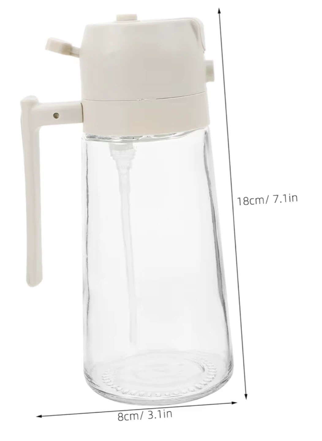 Glass Oil Dispenser Bottle with Handle - photo 3