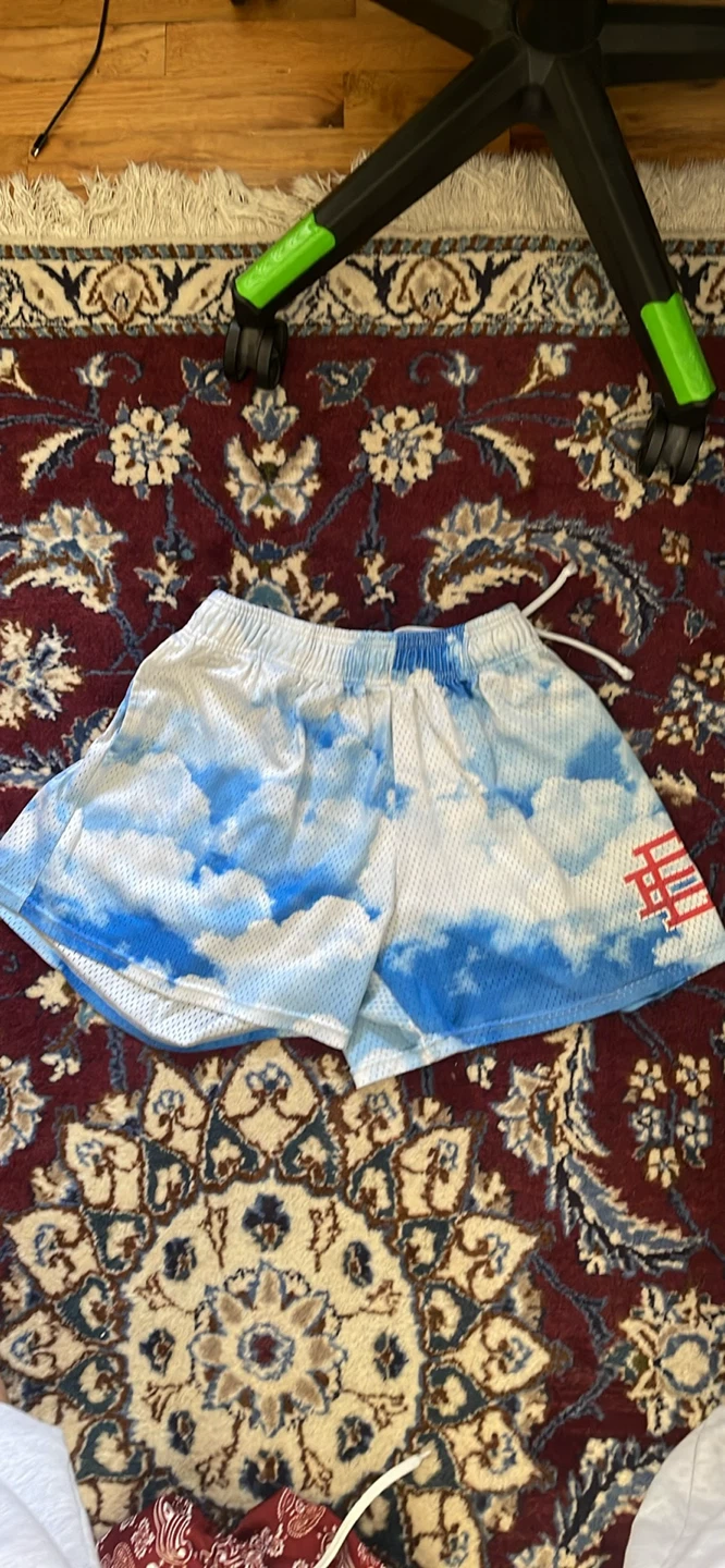Eric Emanuel Shorts - Cloud Print Mesh Athletic Shorts