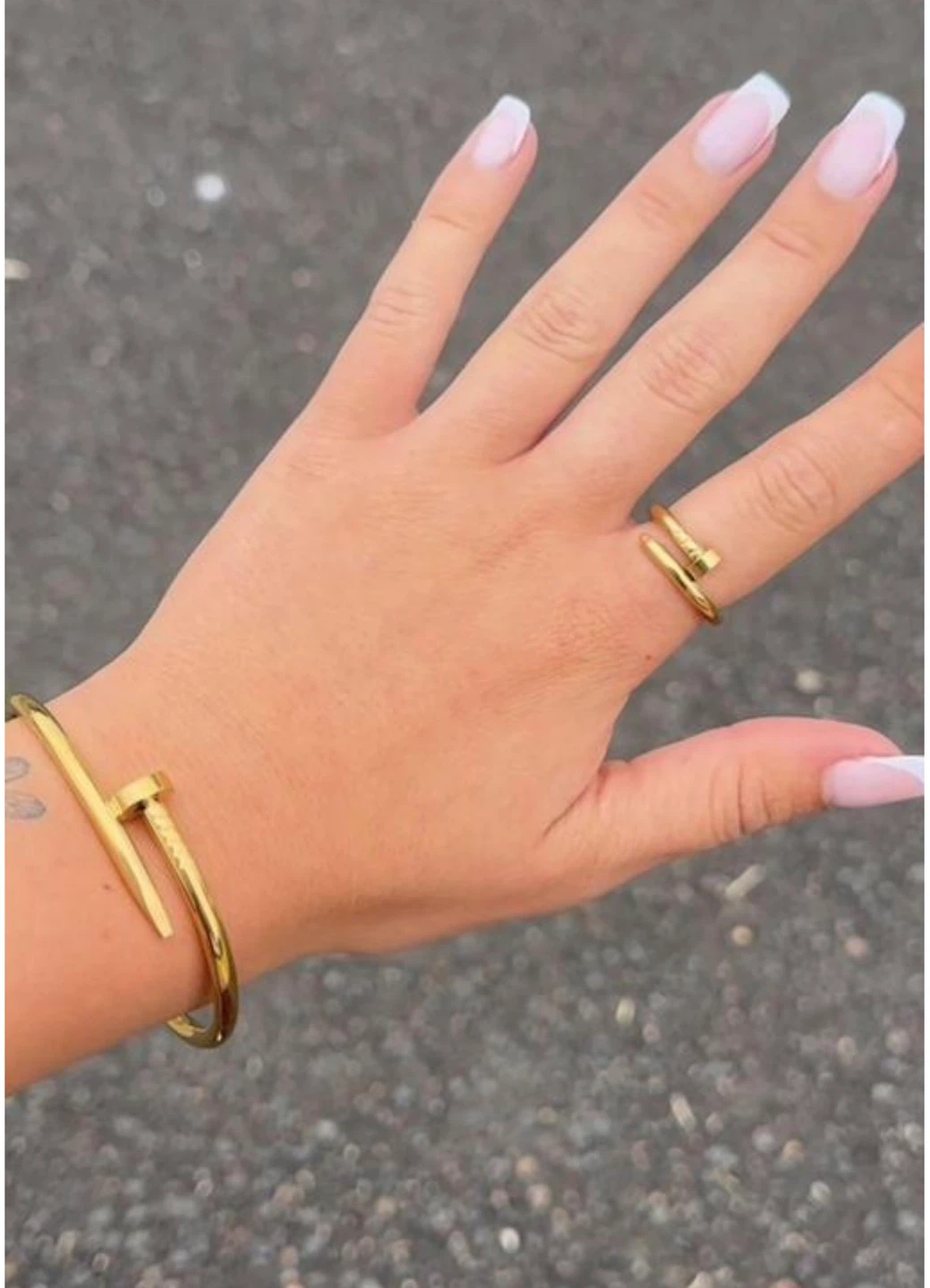 Gold Tone Bracelet and Ring Set - photo 3