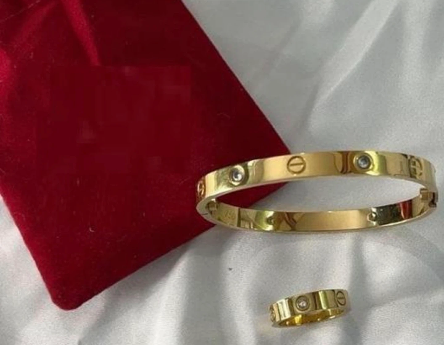 Gold Tone Bracelet and Ring Set - photo 2