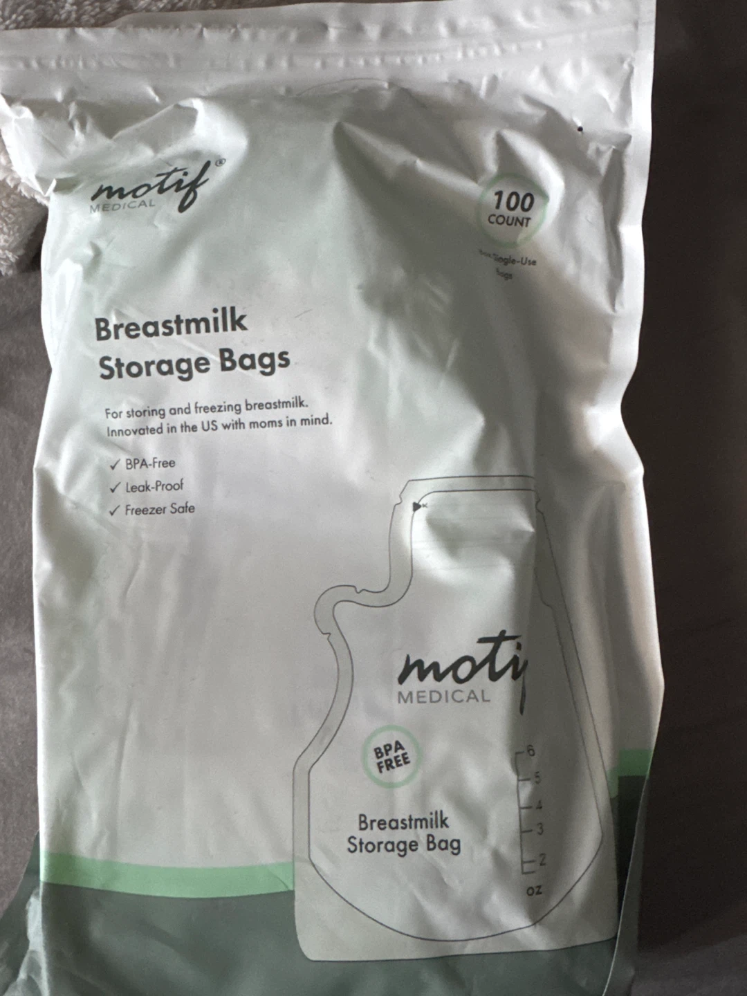 Motif Medical Breastmilk Storage Bags - 100 Count