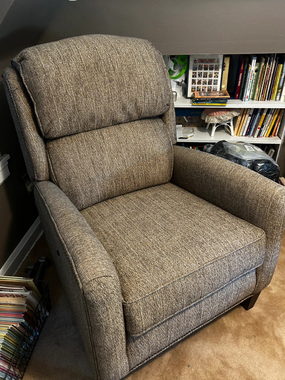 Brown Upholstered Recliner Chair - photo 2