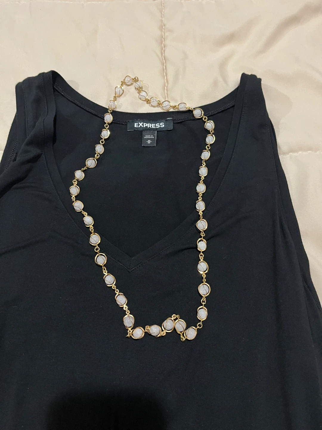 Black Express Tank Top with Drawstring Hem 🌱 - photo 4