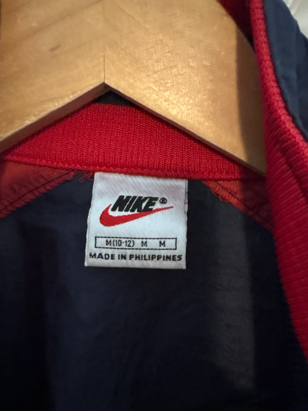Vintage 90s Nike Windbreaker Jacket - Navy/Red - Medium - photo 2