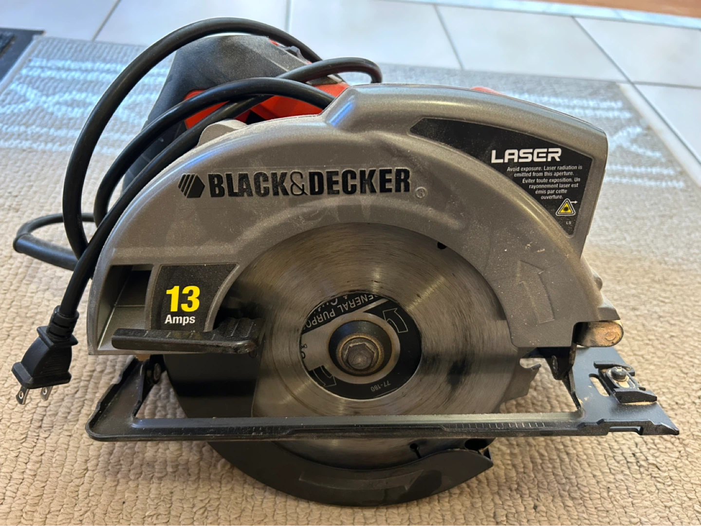 Black & Decker Circular Saw with Laser Guide