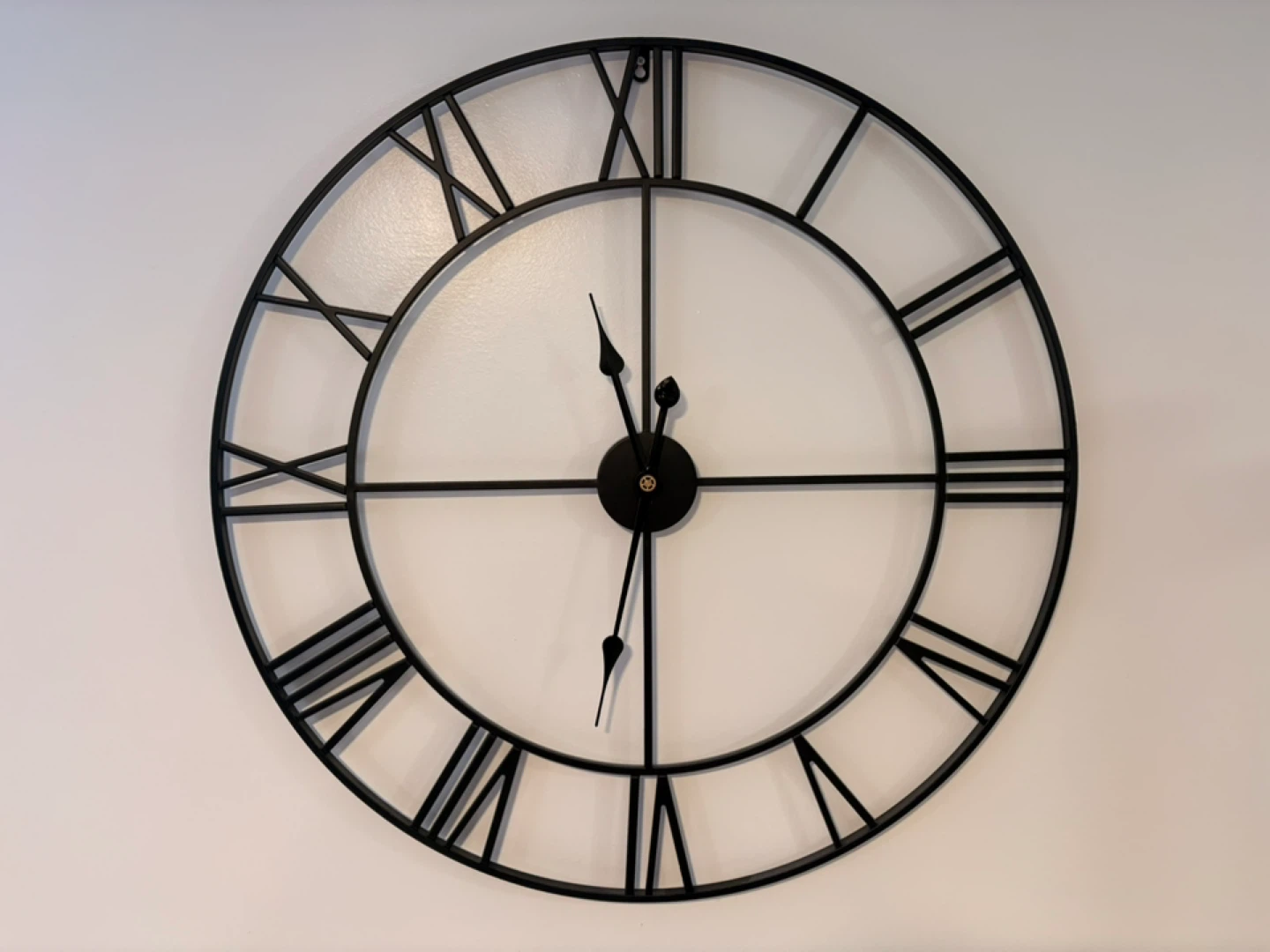 Large Black Roman Numeral Wall Clock