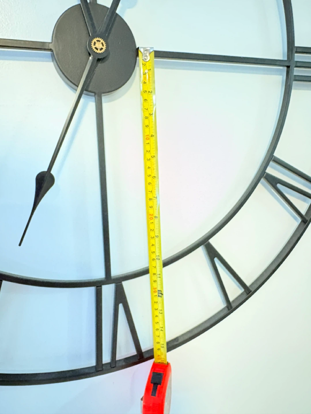 Large Black Roman Numeral Wall Clock - photo 3