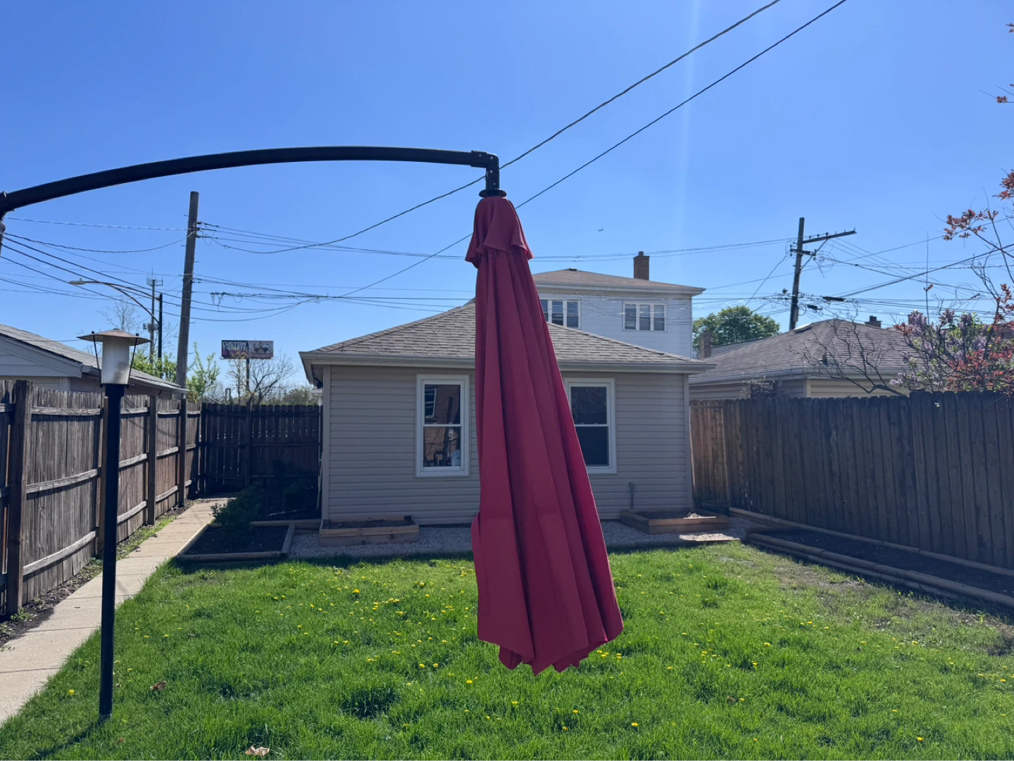 Red Cantilever Patio Umbrella - photo 4
