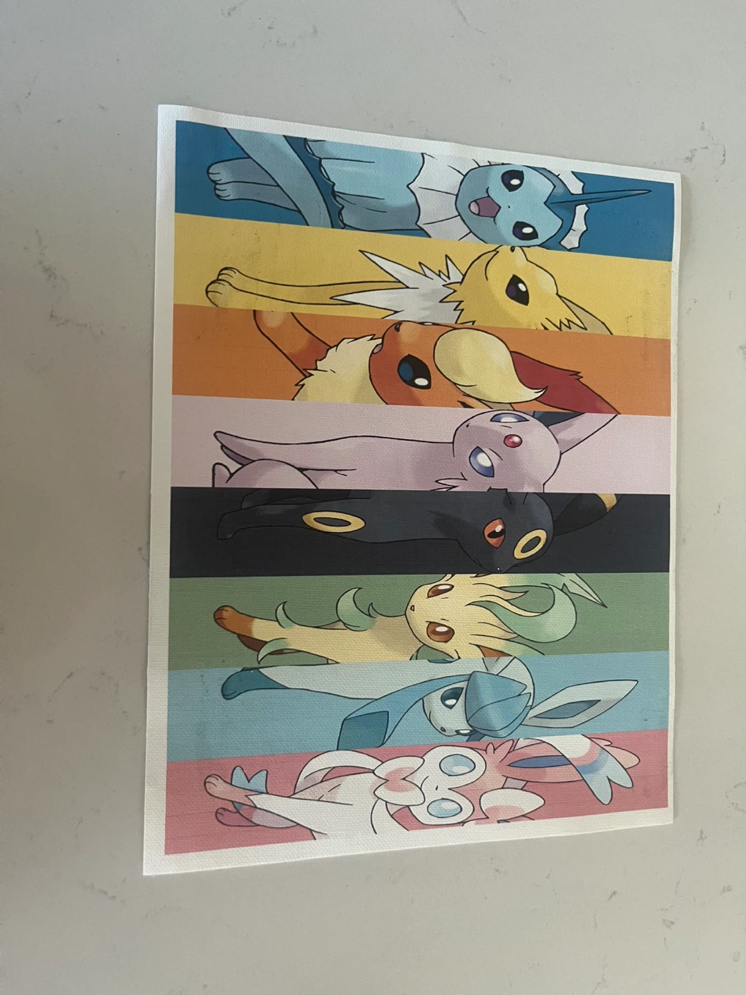 Pokemon Eevee Evolutions Canvas Print 8.5x11”