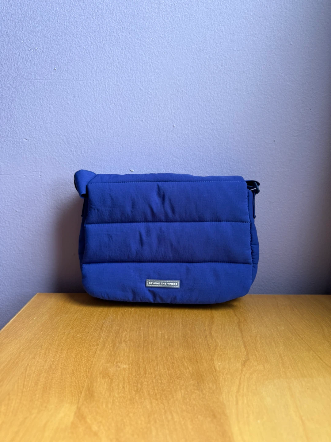 Blue Puffer Shoulder Bag