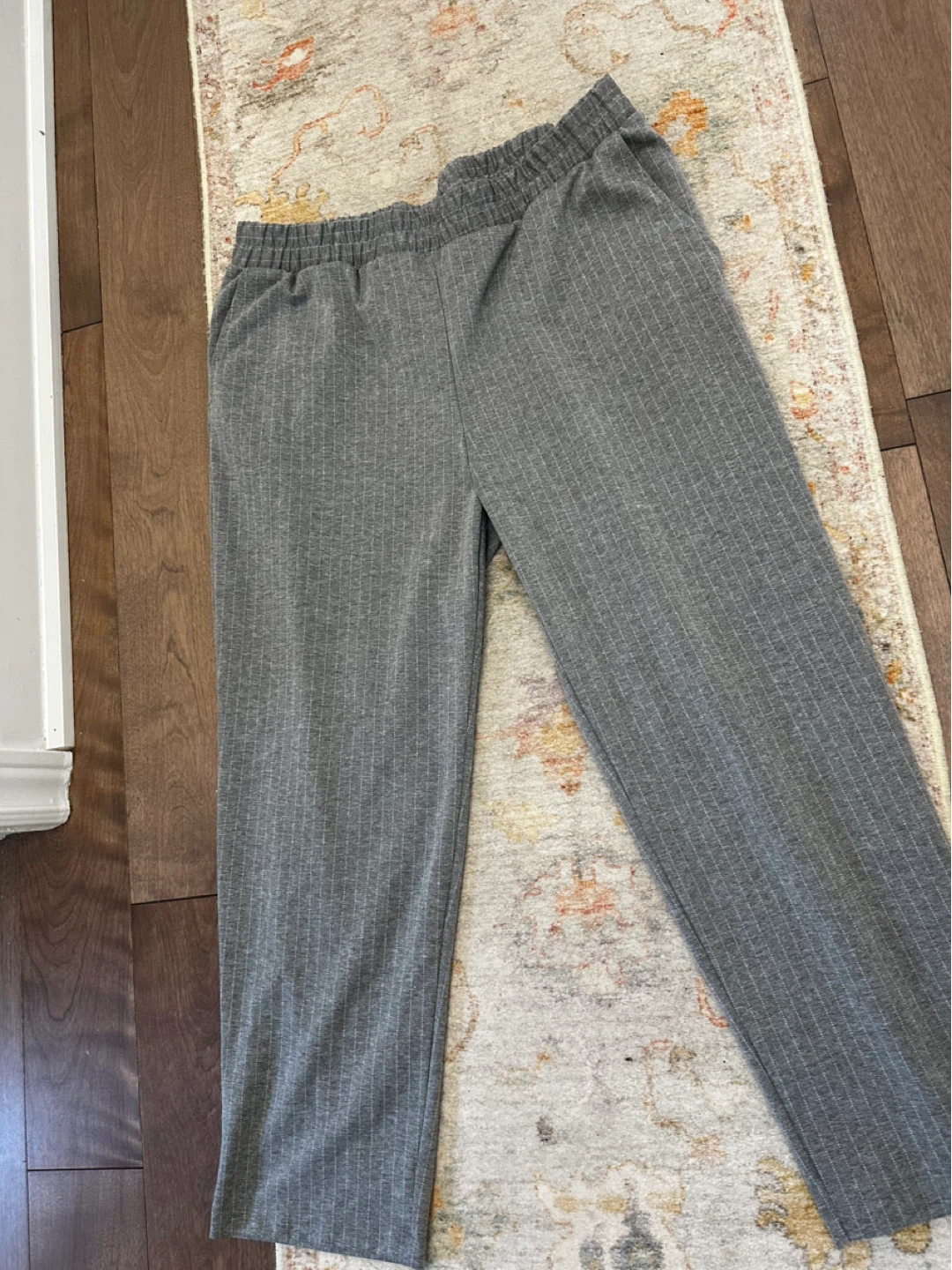 A New Day Grey Striped Lounge Pants - Size L - photo 2