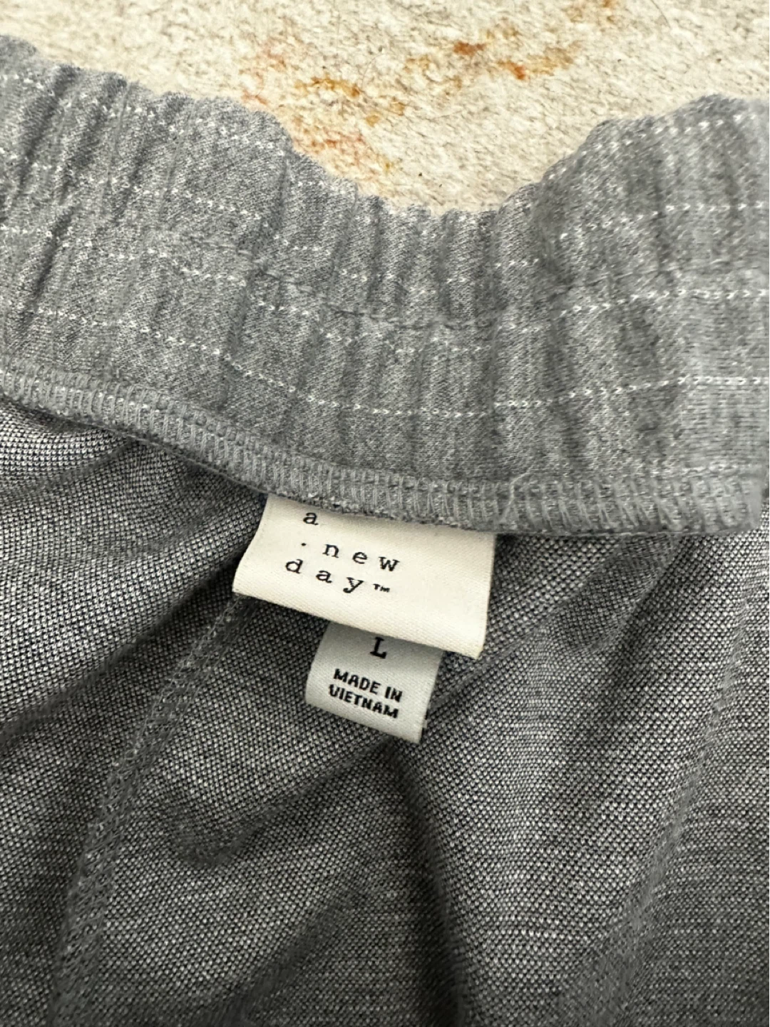 A New Day Grey Striped Lounge Pants - Size L - photo 3