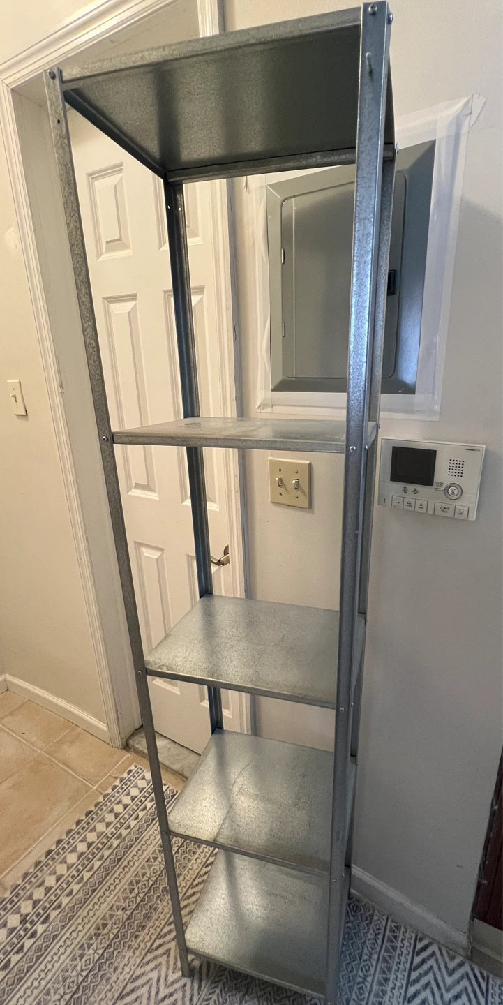 Galvanized Metal 5-Shelf Storage Unit - photo 2