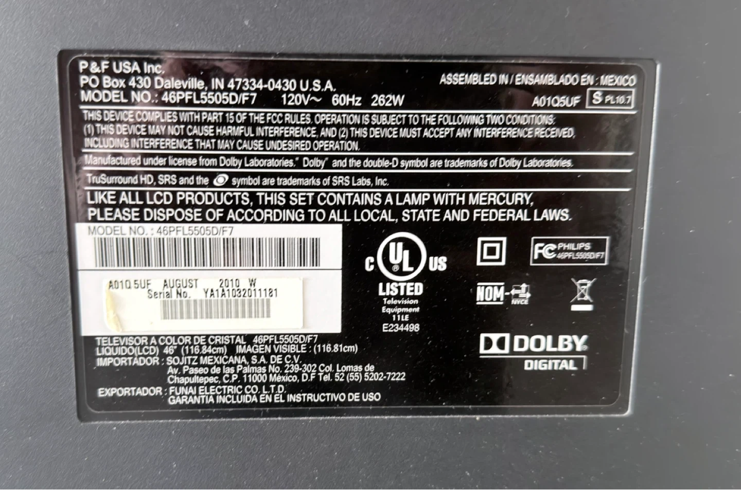 Philips 46" LCD TV - photo 3