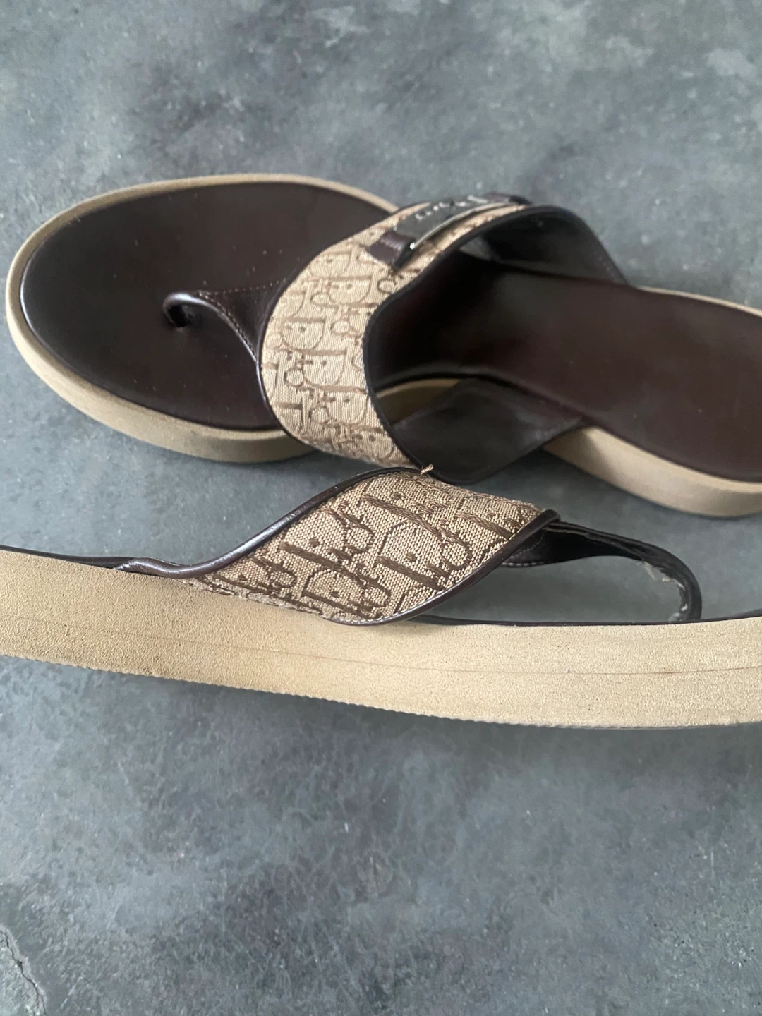 Christian Dior Diorissimo pattern sandals