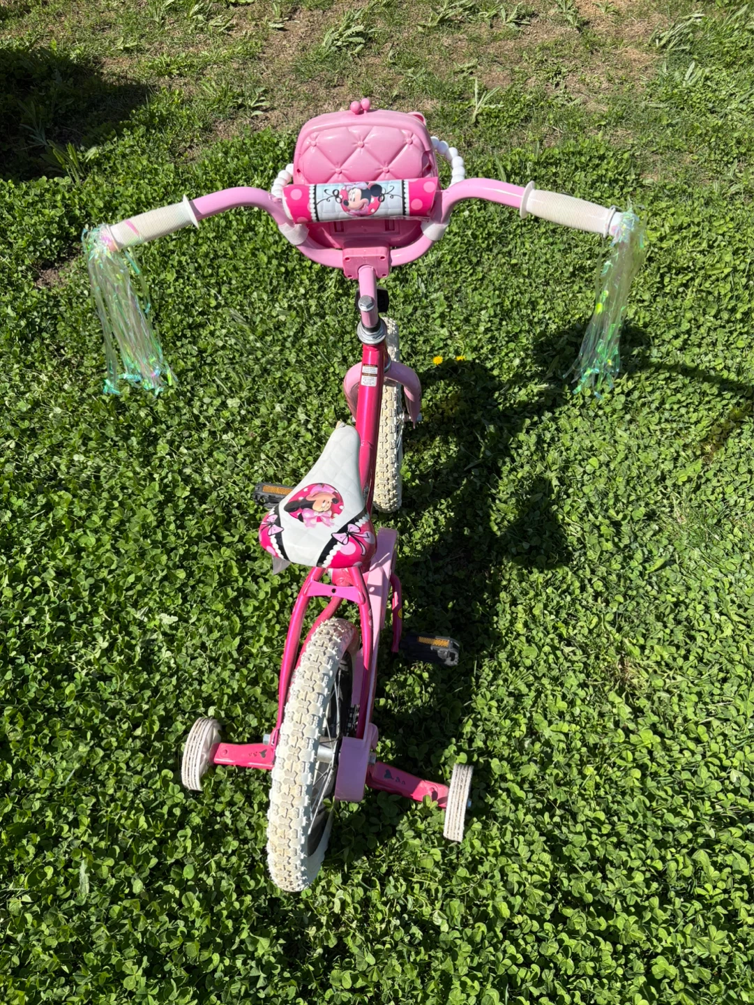 Pink Minnie Mouse Kids Bike with Training Wheels - photo 4