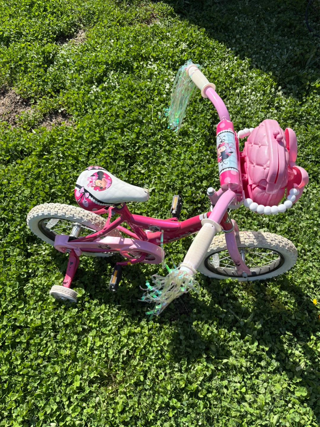 Pink Minnie Mouse Kids Bike with Training Wheels - photo 5