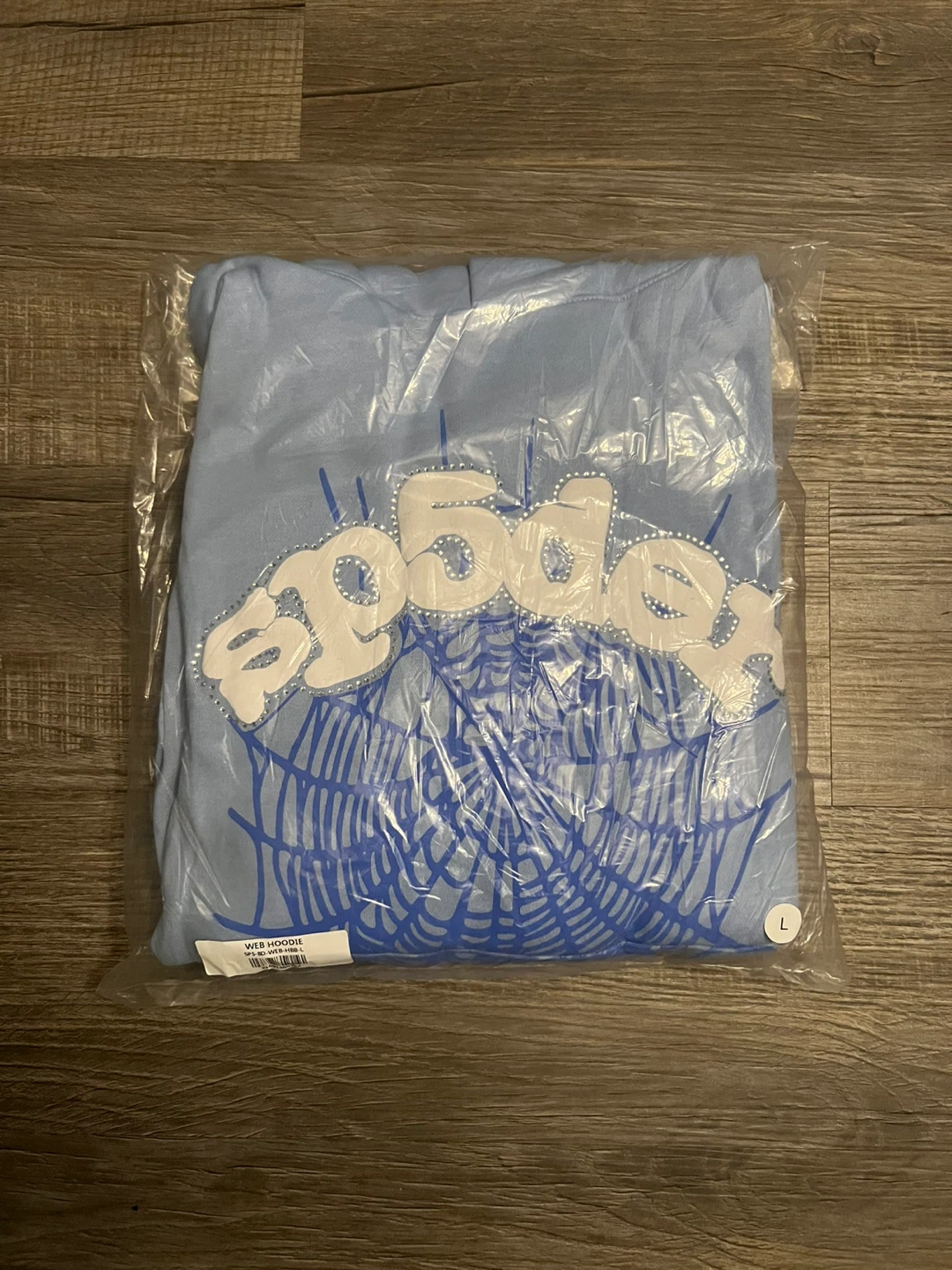 SPIDER WEB HOODIE - LIGHT BLUE - SIZE L
