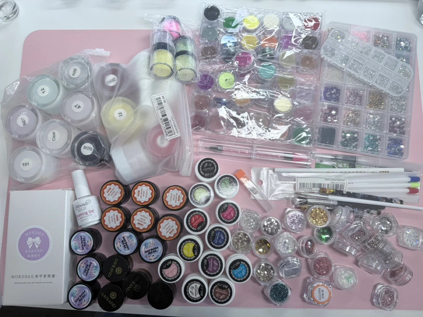 Nail Art Gel Polish & Glitter Set