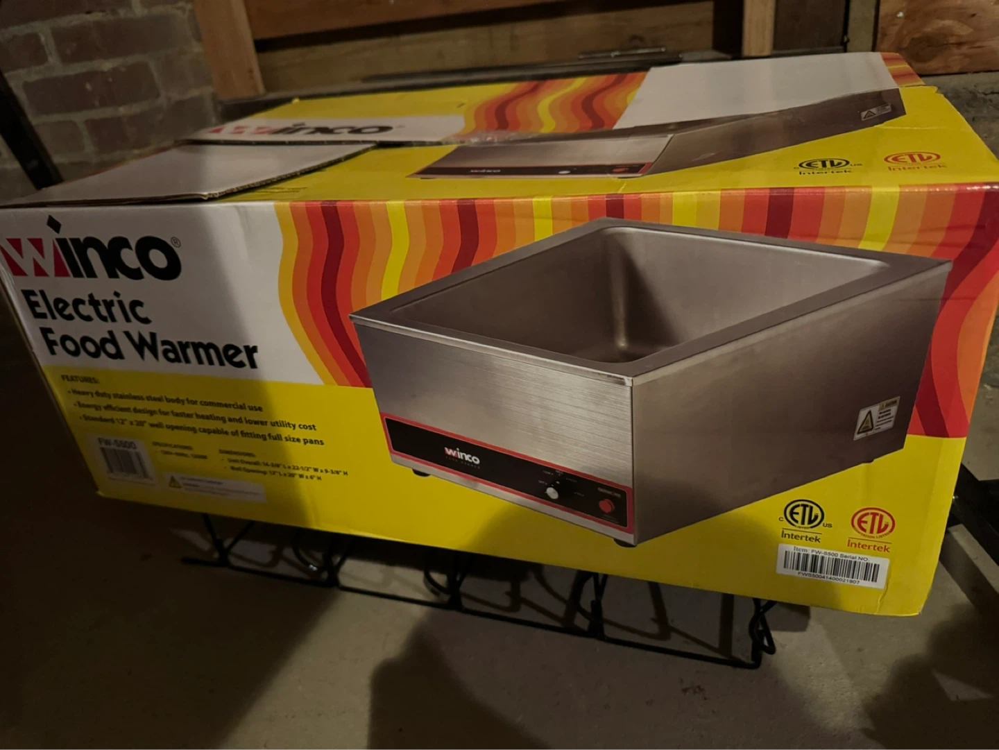 Winco Electric Food Warmer FW-S500