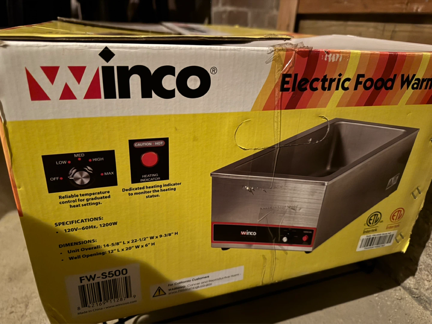 Winco Electric Food Warmer FW-S500 - photo 2