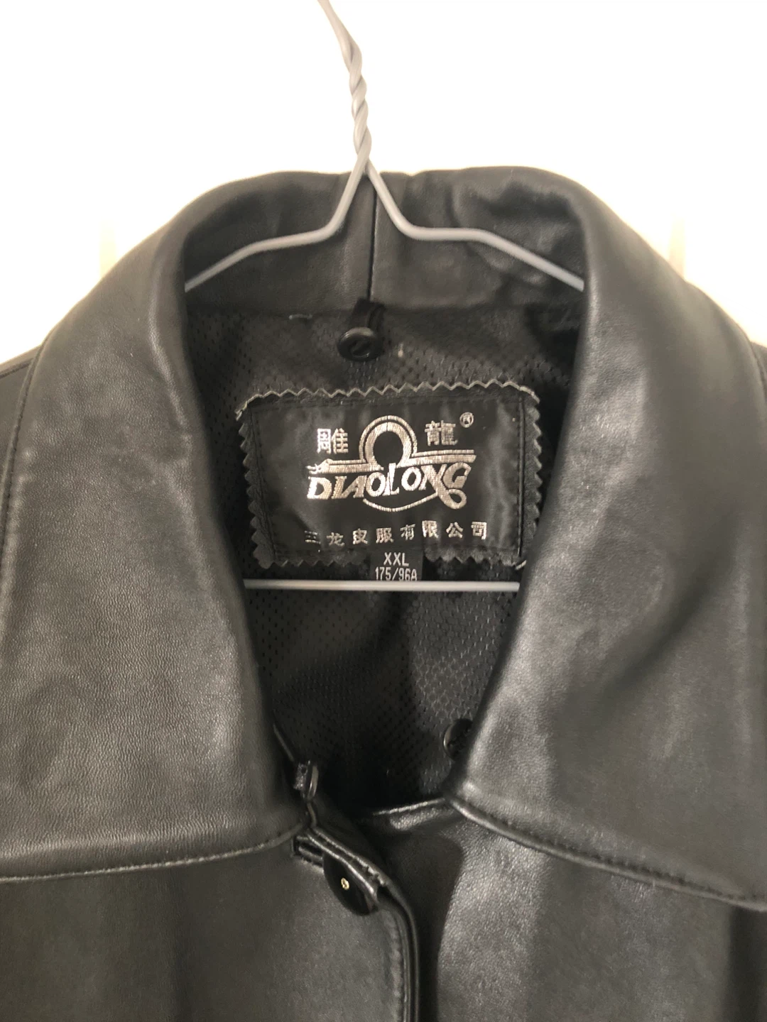 DIAOLONG Genuine Leather Jacket - Black, XXL - photo 5